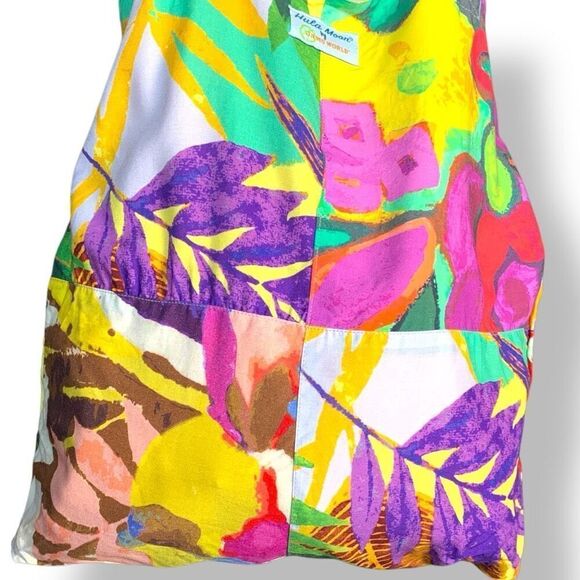 Hula Moon By Jams World Tropical Tote Bag Bright Multicolor Print Beach Vacation - Picture 2 of 13